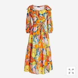 JCrew New Belted Dress Tropical Floral